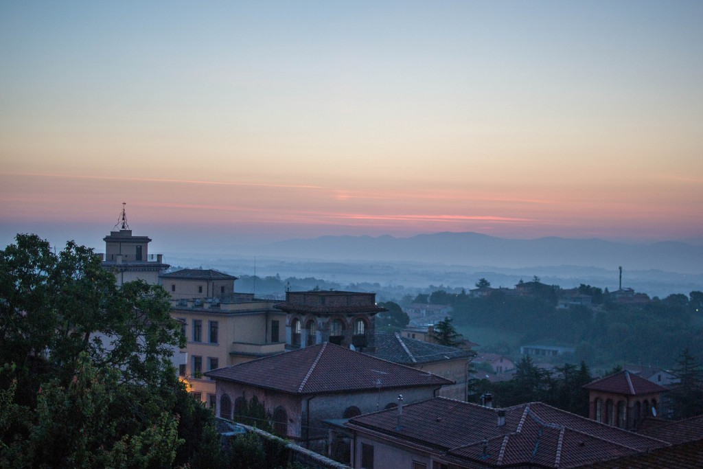 L'alba a Montefiascone, da dove sono tornata a Milano