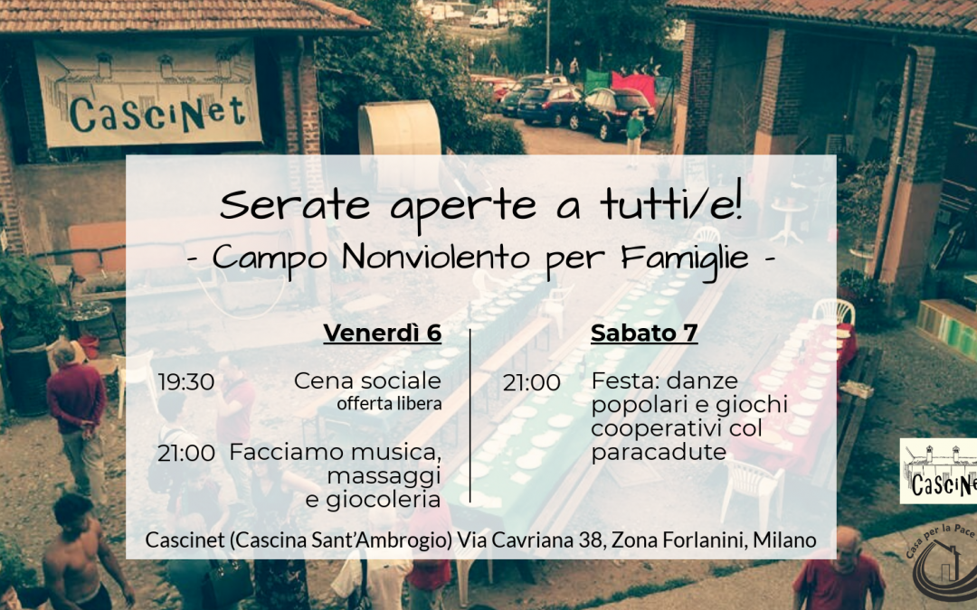 Serate aperte Campo Nonviolento per Famiglie