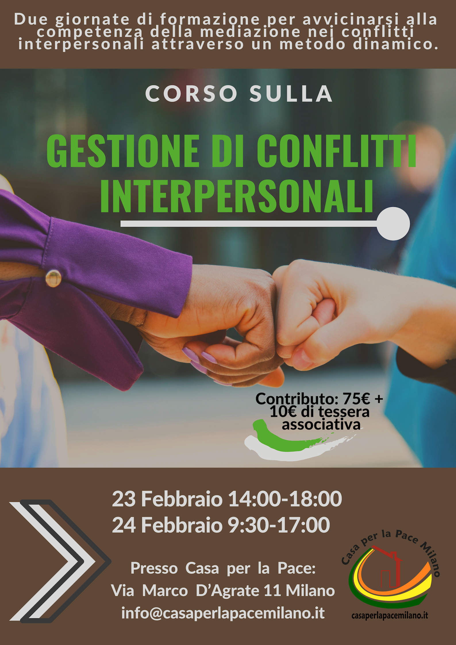 Corso sulla gestioni dei conflitti interpersonali