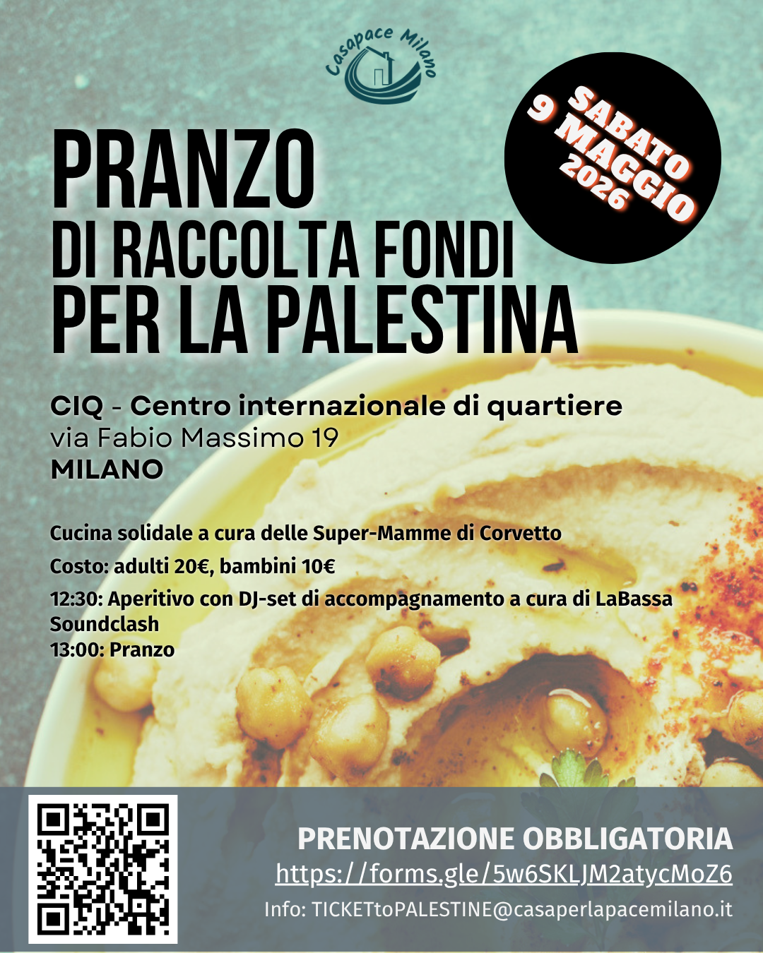 pranzo raccolta fondi palestina