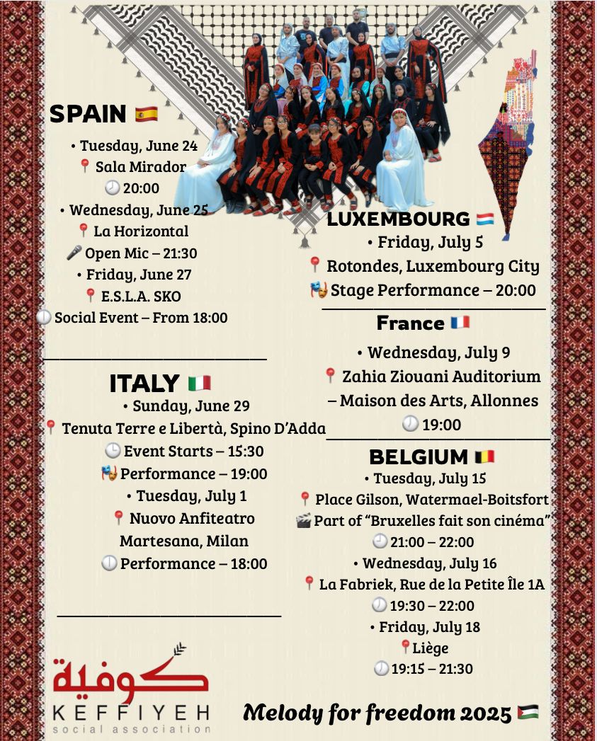 tour europeo dabka palestina