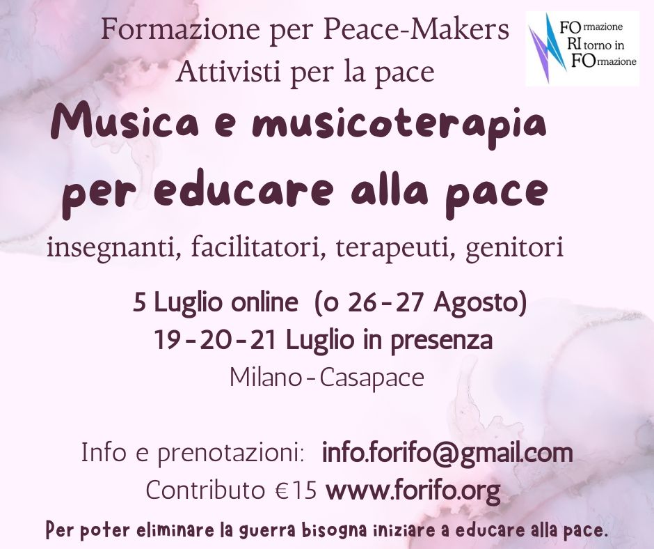 musicoterapia corso di formazione