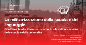 militarizzazione della scuola e del linguaggio