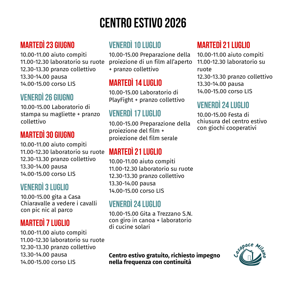 Centro estivo 2026